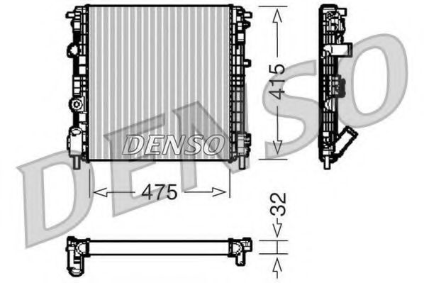 DRM23015 Denso Радиатор охлаждения двигателя