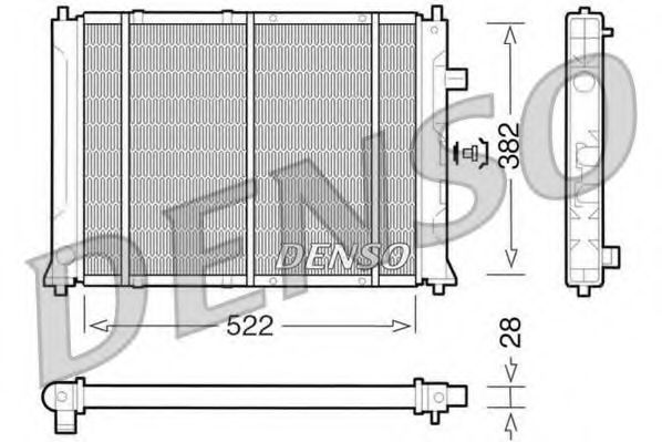DRM24014 Denso Радиатор охлаждения двигателя