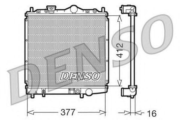 DRM45001 Denso Радиатор охлаждения двигателя