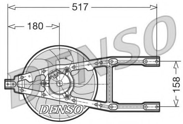 DER09012 Denso Вентилятор системы охлаждения двигателя