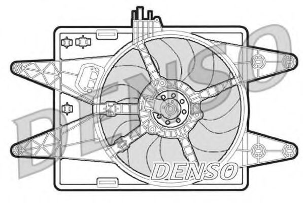 DER09022 Denso Вентилятор системы охлаждения двигателя для Fiat Doblo