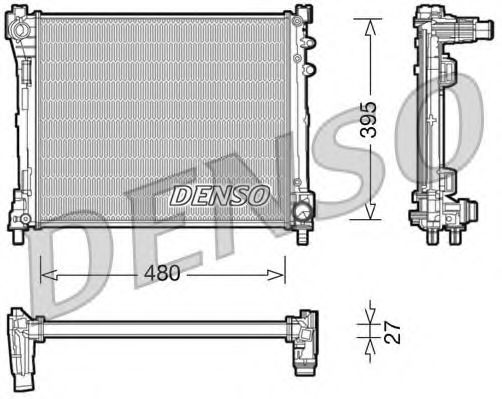 DRM13014 Denso Радиатор охлаждения двигателя для Lancia Ypsilon