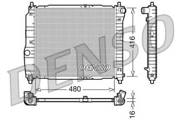 DRM15003 Denso Радіатор охолодження двигуна