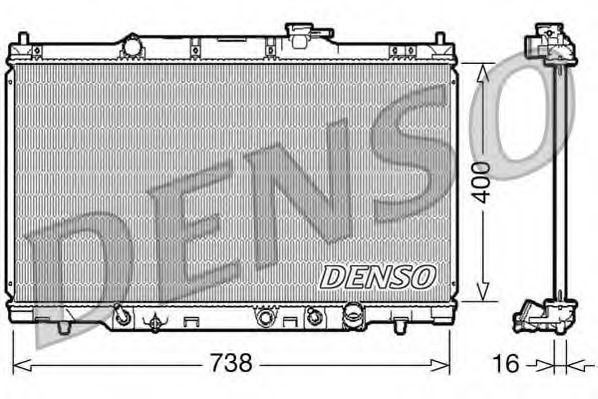 DRM40012 Denso Радиатор охлаждения двигателя