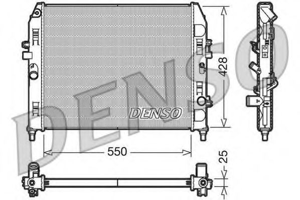 DRM44008 Denso Радиатор охлаждения двигателя для Mazda MX-5