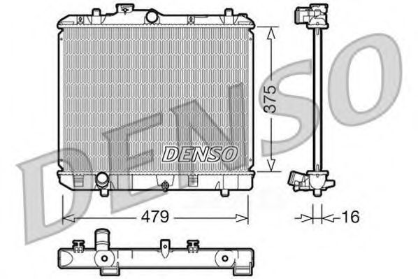 DRM47004 Denso Радіатор охолодження двигуна для Suzuki Splash