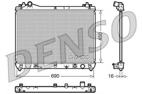 DRM47018 Denso Радиатор охлаждения двигателя для Suzuki Grand Vitara