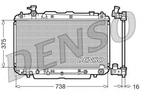 DRM50022 Denso Радиатор охлаждения двигателя для Toyota RAV4