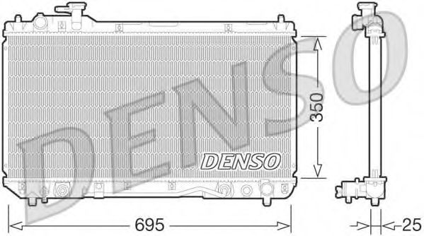DRM50063 Denso Радиатор охлаждения двигателя для Toyota RAV4