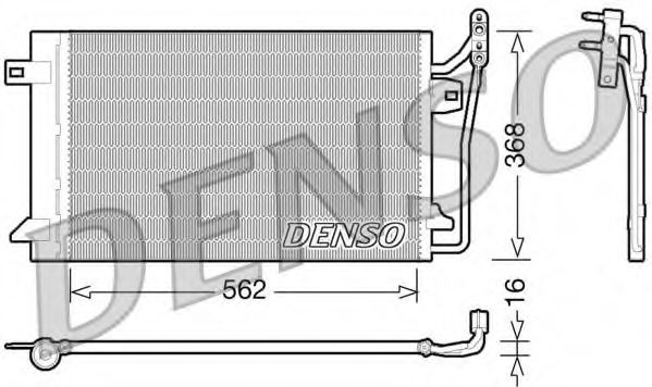 DCN10026 Denso Радиатор кондиционера