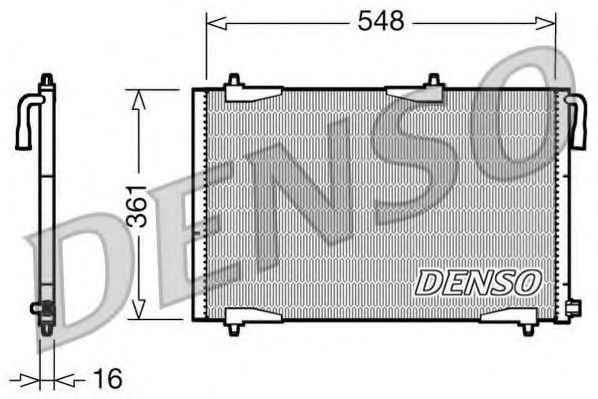 Радиатор кондиционера Denso DCN21002 для Peugeot 206