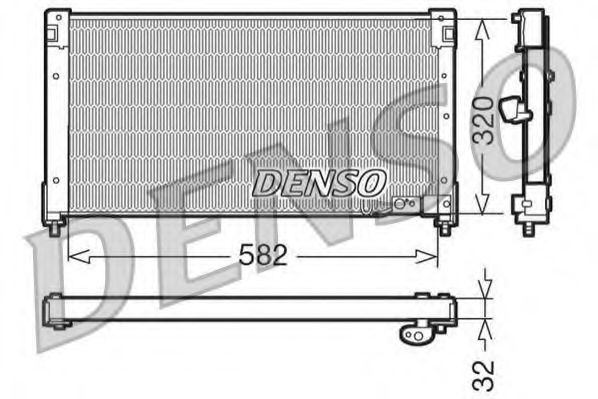 DCN40001 Denso Радіатор кондиціонера