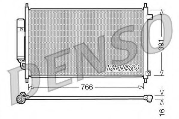DCN40004 Denso Радиатор кондиционера для Honda FR-V
