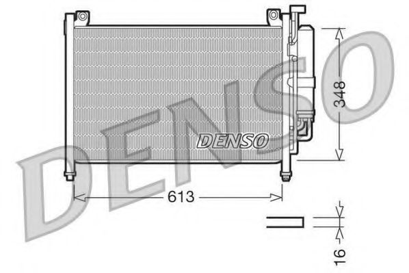 DCN44002 Denso Радиатор кондиционера для Mazda 2