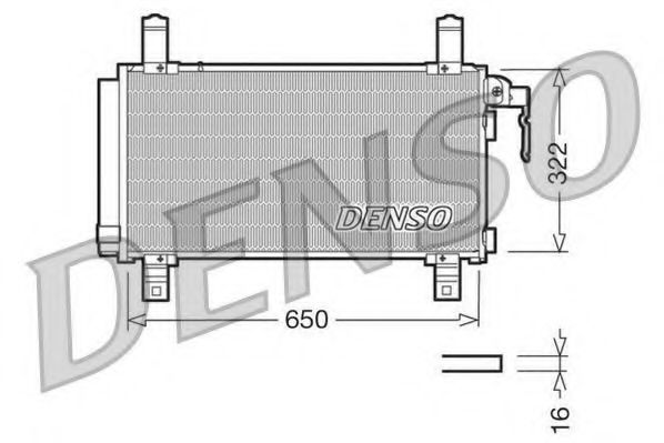 DCN44006 Denso Радиатор кондиционера для Mazda 6