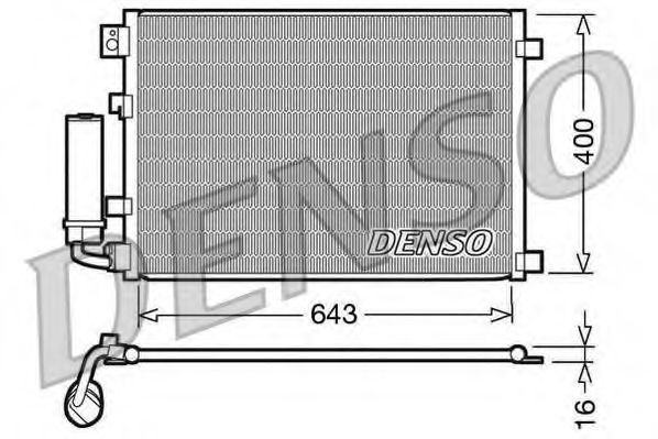 DCN46002 Denso Радіатор кондиціонера для Nissan Qashqai