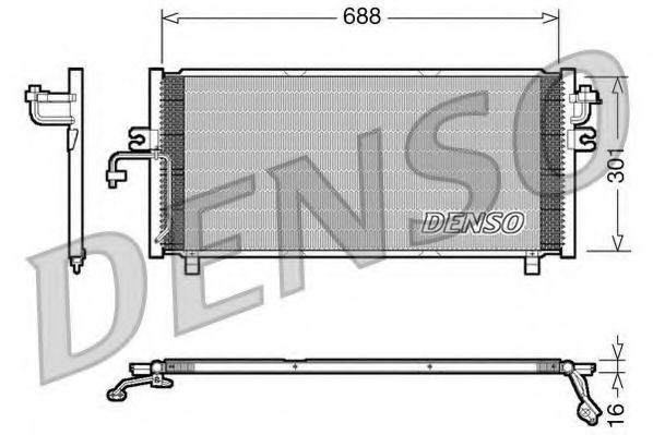 DCN46004 Denso Радіатор кондиціонера для Nissan Primera