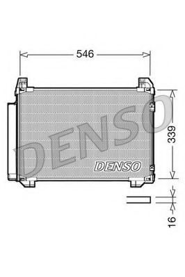 DCN50025 Denso Радіатор кондиціонера для Toyota Yaris