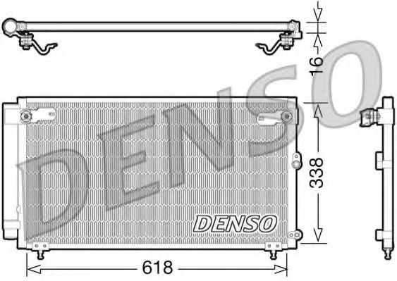 DCN51006 Denso Радіатор кондиціонера для Lexus IS