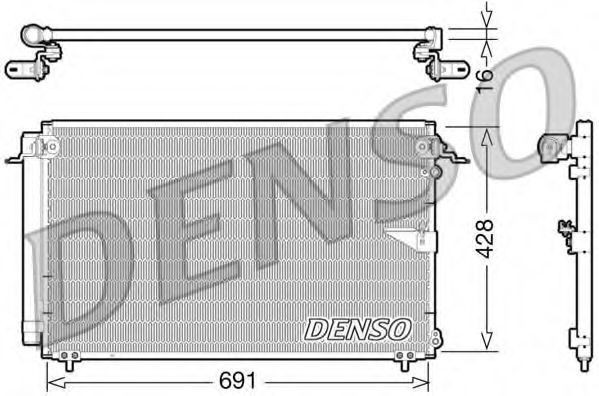 DCN51008 Denso Радиатор кондиционера для Lexus LS