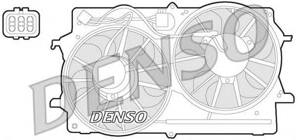 DER10007 Denso Вентилятор системи охолодження двигуна для Ford Focus