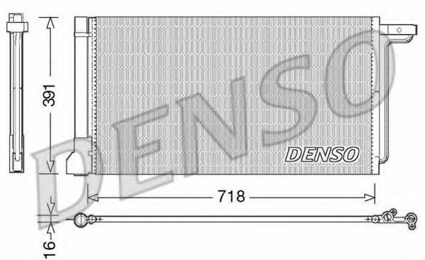 DCN10028 Denso Радіатор кондиціонера