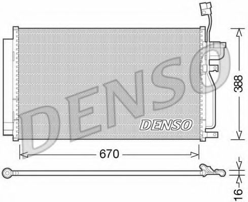 DCN15002 Denso Радиатор кондиционера