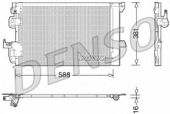 DCN20007 Denso Радиатор кондиционера для Opel Astra