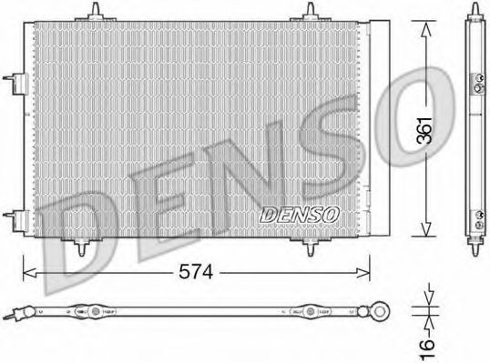 DCN21020 Denso Радиатор кондиционера