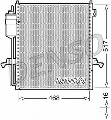 DCN45004 Denso Радіатор кондиціонера для Mitsubishi L200