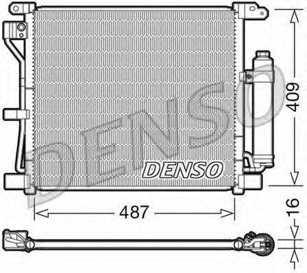DCN46019 Denso Радиатор кондиционера для Nissan Juke