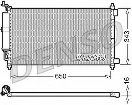 DCN46020 Denso Радиатор кондиционера