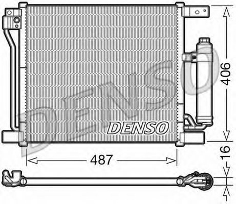 DCN46021 Denso Радиатор кондиционера для Nissan Juke
