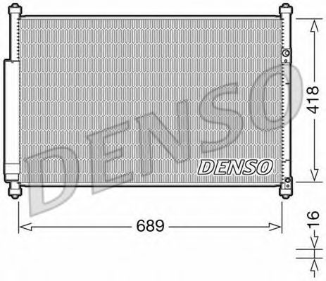 DCN47006 Denso Радиатор кондиционера для Suzuki Grand Vitara