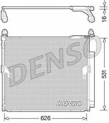 DCN50038 Denso Радиатор кондиционера для Toyota Land Cruiser Prado (120, 150)