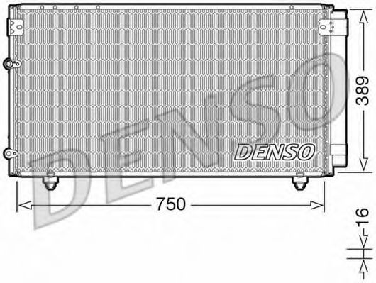 DCN50042 Denso Радіатор кондиціонера для Toyota Avensis Verso