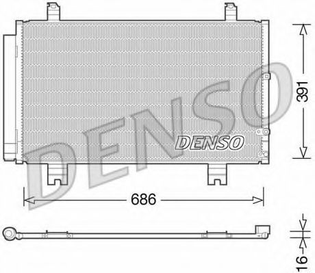 DCN51013 Denso Радиатор кондиционера для Lexus GS