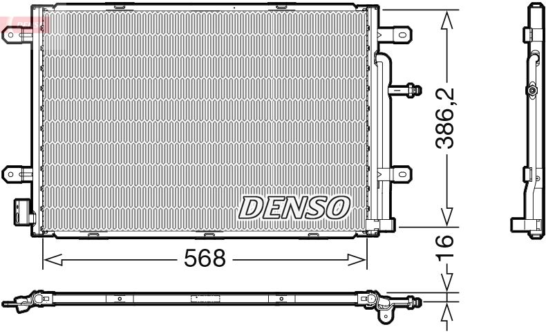 dcn02039 Denso Радіатор кондиціонера для Audi A4