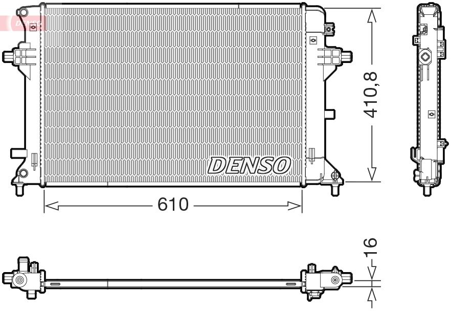 drm41038 Denso Радиатор охлаждения двигателя для Hyundai Ioniq