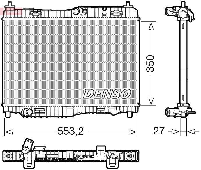 drm10116 Denso Радиатор охлаждения двигателя