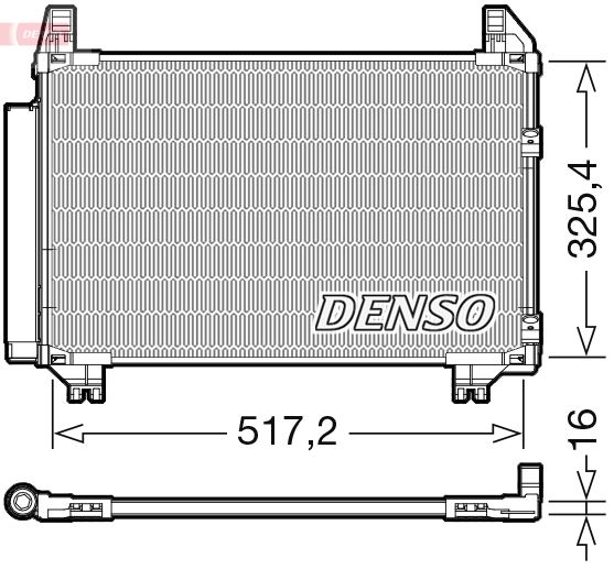 DCN50101 Denso Радиатор кондиционера для Toyota Yaris