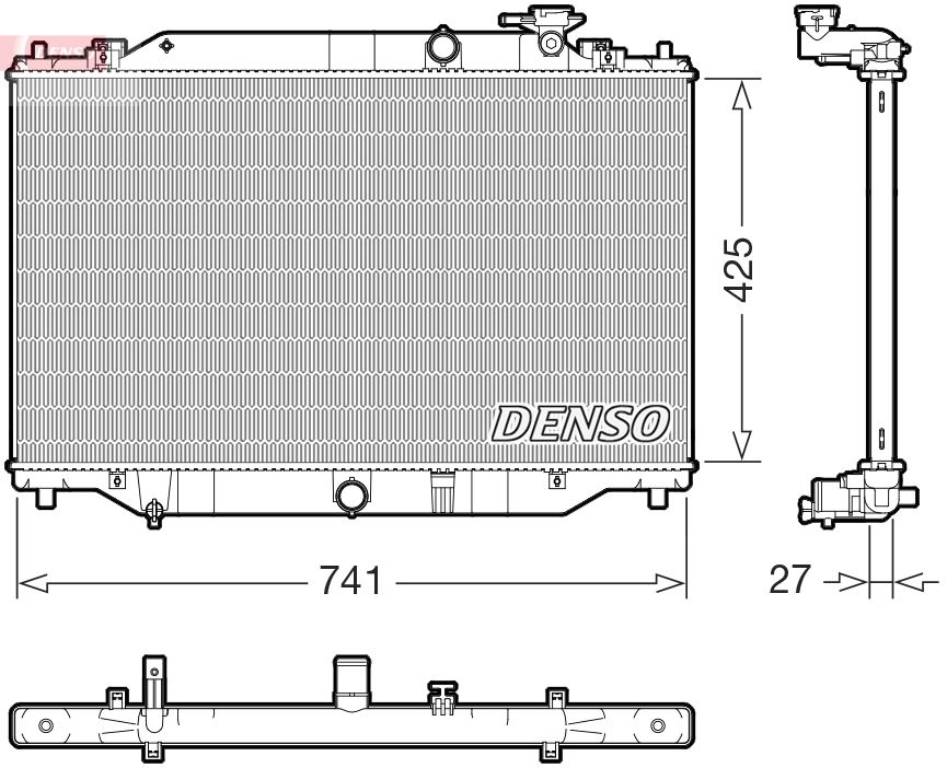 drm44052 Denso Радиатор охлаждения двигателя для Mazda CX-5