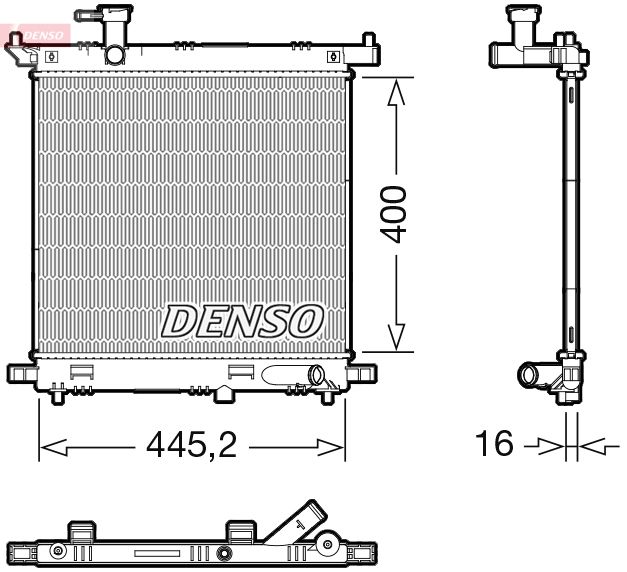 drm46066 Denso Радиатор охлаждения двигателя для Nissan Note