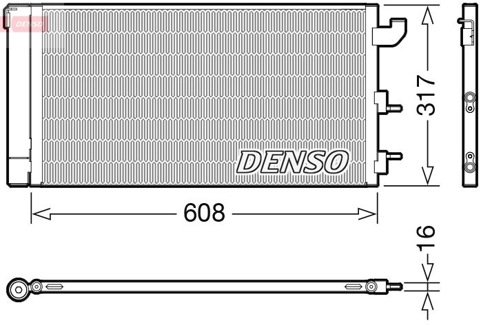 dcn09144 Denso Радиатор кондиционера для Fiat Panda