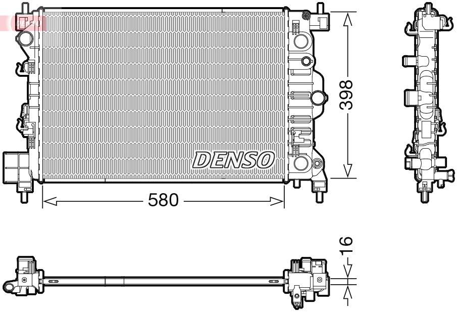 drm20117 Denso Радиатор охлаждения двигателя