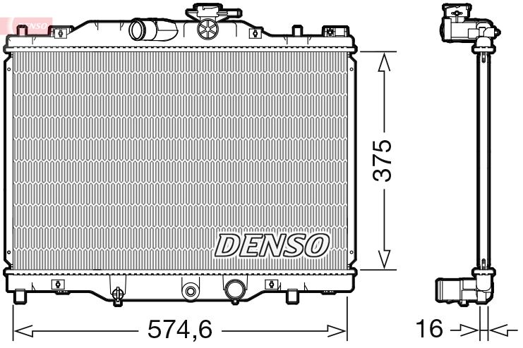 drm44043 Denso Радіатор охолодження двигуна для Mazda CX-3