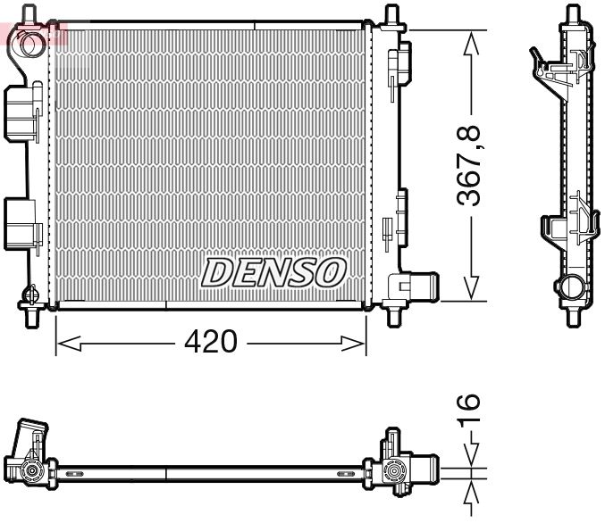 drm41022 Denso Радіатор охолодження двигуна для Hyundai i10