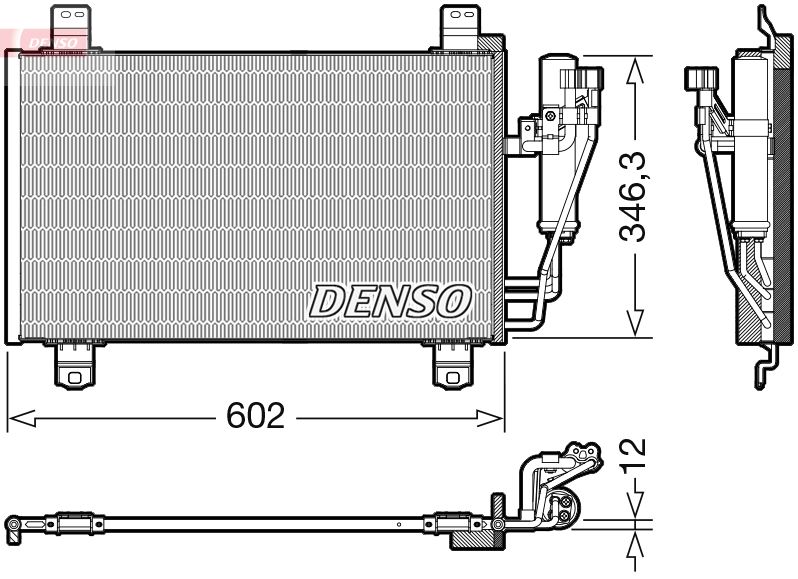 dcn44017 Denso Радиатор кондиционера для Mazda CX-3