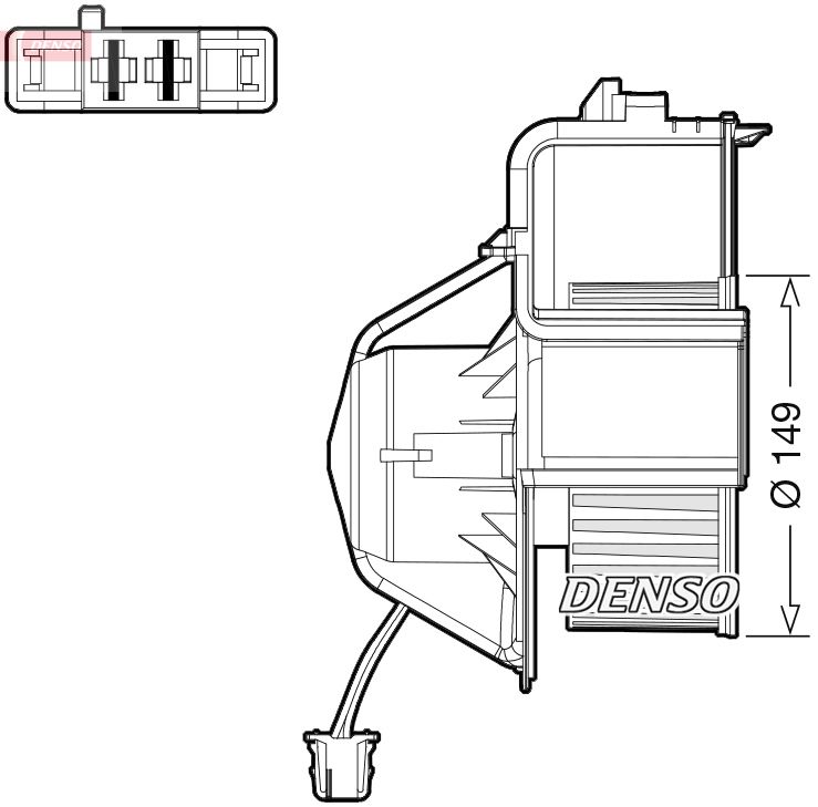 dea05007 Denso Вентилятор салону