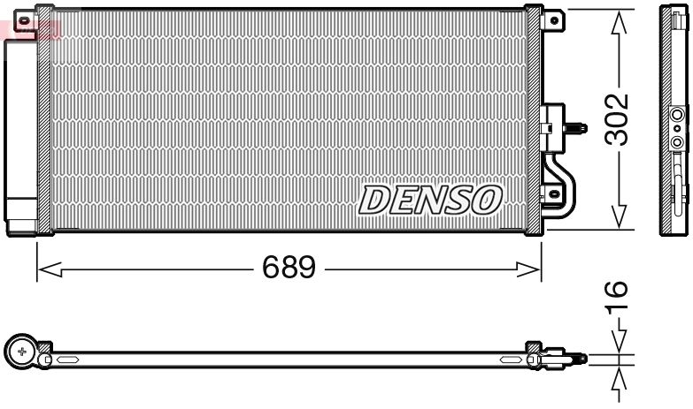 dcn20048 Denso Радиатор кондиционера для Opel Mokka
